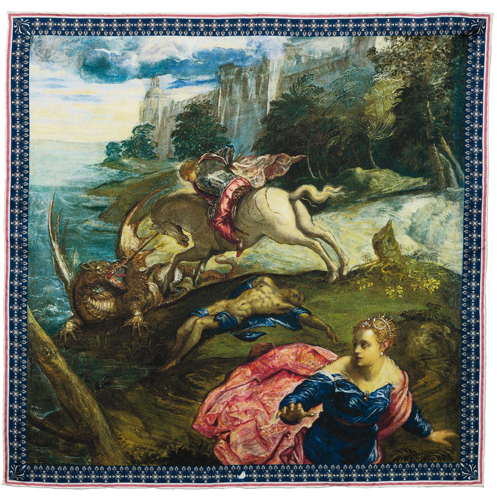 Saint George & the Dragon by Tintoretto Pocket Square – Rampley and Co