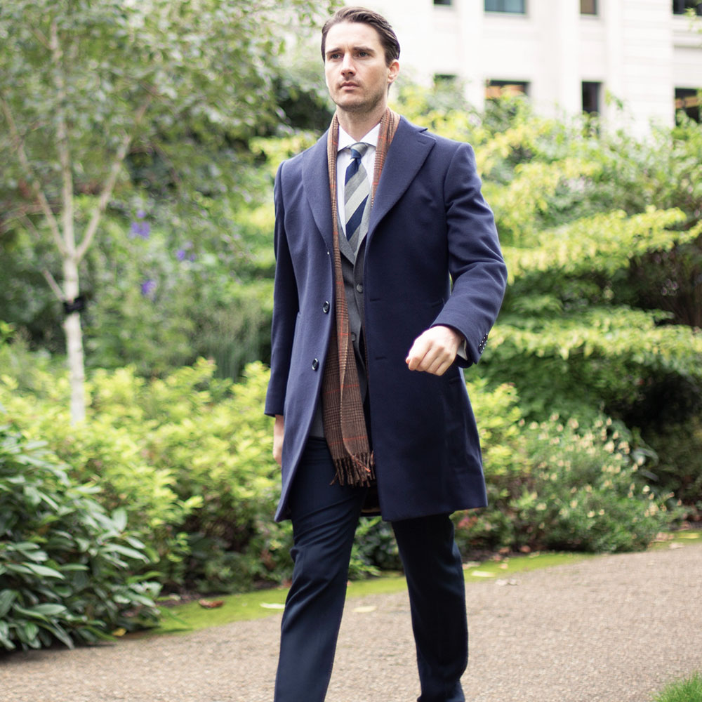 Navy overcoat hotsell