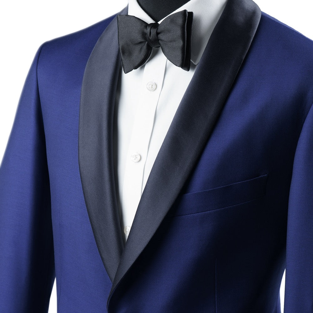 Navy jacket with black lapels best sale