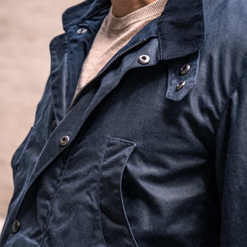 The Holbrook - Navy Wax Jacket – Rampley and Co